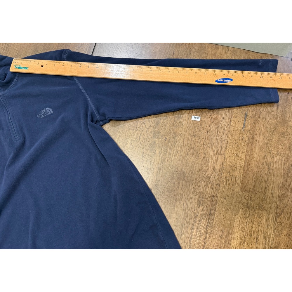 The North Face Mens XL Navy Blue TKA 100 Quarter Zip Fleece Pullover Jacket‎ - Picture 5 of 6